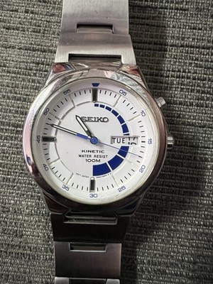 Seiko Kinetic 100m 5M63-0B80 Vintage Men Wrist Watch All Original