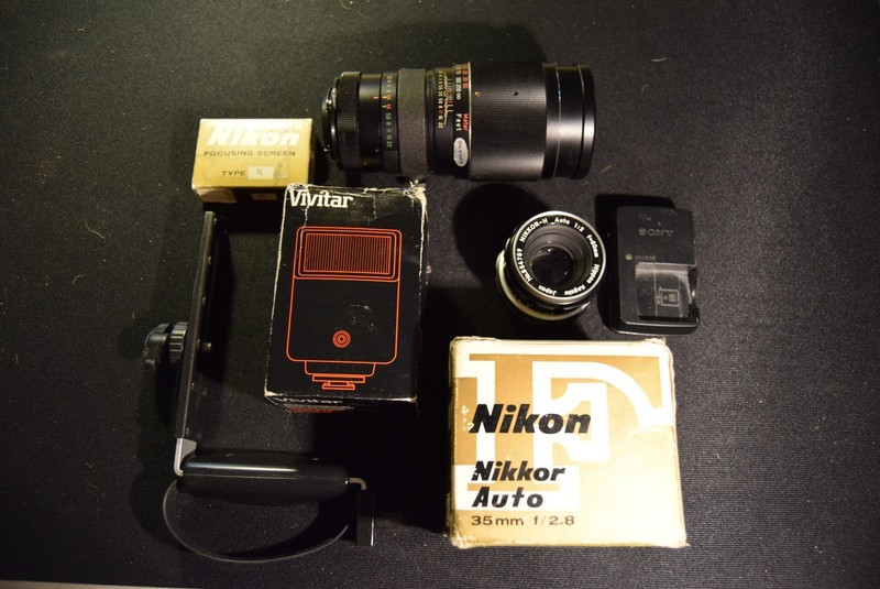 Camera Lot of  Lenses by Nikon & Vivitar, Filters, And Other Camera Accessories.