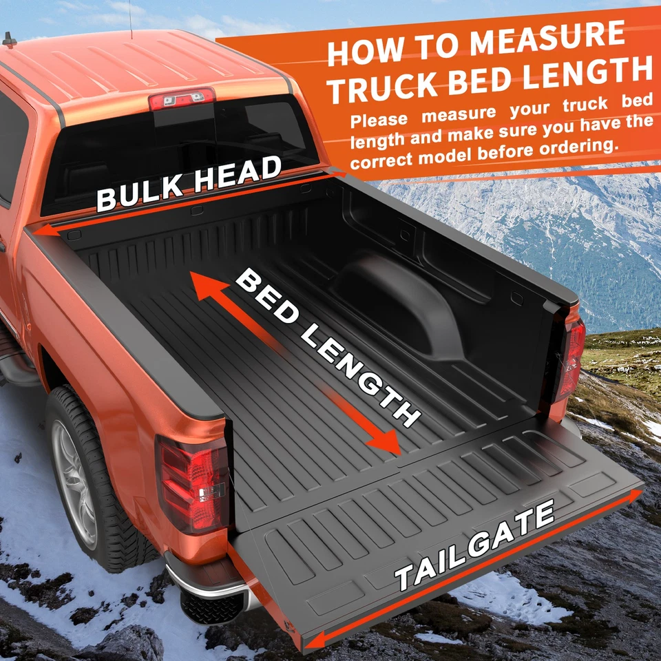 5.5FT Hard 4-Fold Tonneau Cover For 2015-25 Ford F-150 F150 Truck Bed Waterproof Foto 2 de 4