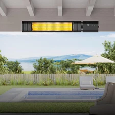 ELECTRIC BAR HEATER Ceiling/Wall-Mounted Hanging 1500W Infrared 9 Heat Levels