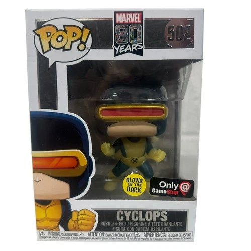 VAULTED Funko POP! Marvel: CYCLOPS #502 GITD Marvel 80 Years GameStop Exclusive
