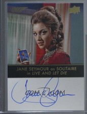 2025 James Bond Black Diamond Franchise Jane Seymour Auto Solitaire 007 Card