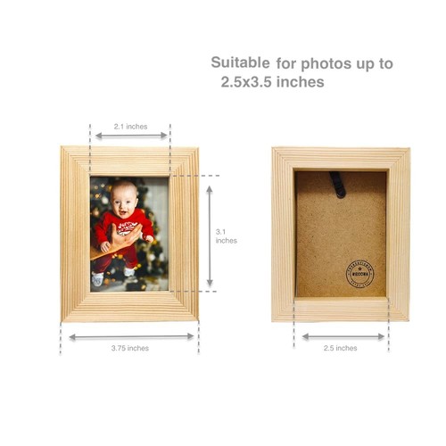weccwa Wallet Size Picture Frames Fits 2.5x3.5 inches Photos with High - Picture 2 of 8