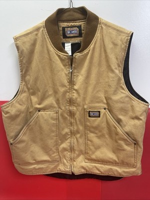 Big Smith Canvas Quilted Lined Brown Vest. Men's XL. Workwear