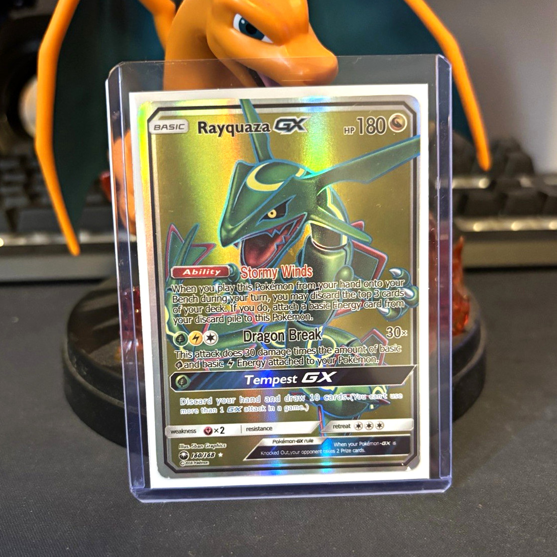 Rayquaza GX (Full Art) 160/168 Sm-Celestial Storm Holo NEAR MINT
