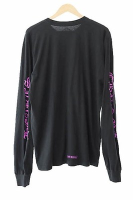 TOPS】CHROME HEARTS Old English Neck Logo L/S Tee Pink. This Long
