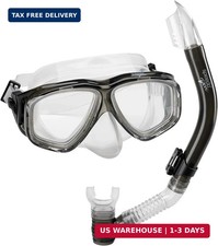 Speedo Unisex-Adult Swim Snorkel Dive Mask Anti-Fog with Nose Cover Adventure Se