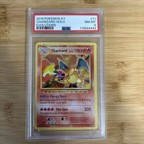 Pokémon TCG Charizard Evolutions Holo Rare 11/108 2016 PSA 8 - Read Description