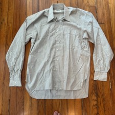 Lorenzini Made in Italy Mens Gray Dress Shirt Long Sleeve 15.5" 39 - Sale