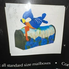 Rare Unique 3-D Appliqué Mailbox Cover BlueBird Hydrangea Garden New In Package