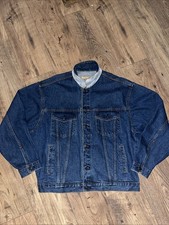 Vintage Hard Rock Cafe Denim Jacket XL Trucker 90s Blue Denim Embroidered Y2K