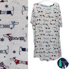 Secret Treasures Dog Puppy Dachshund Sleep Shirt Womens L XL Relaxed Pockets