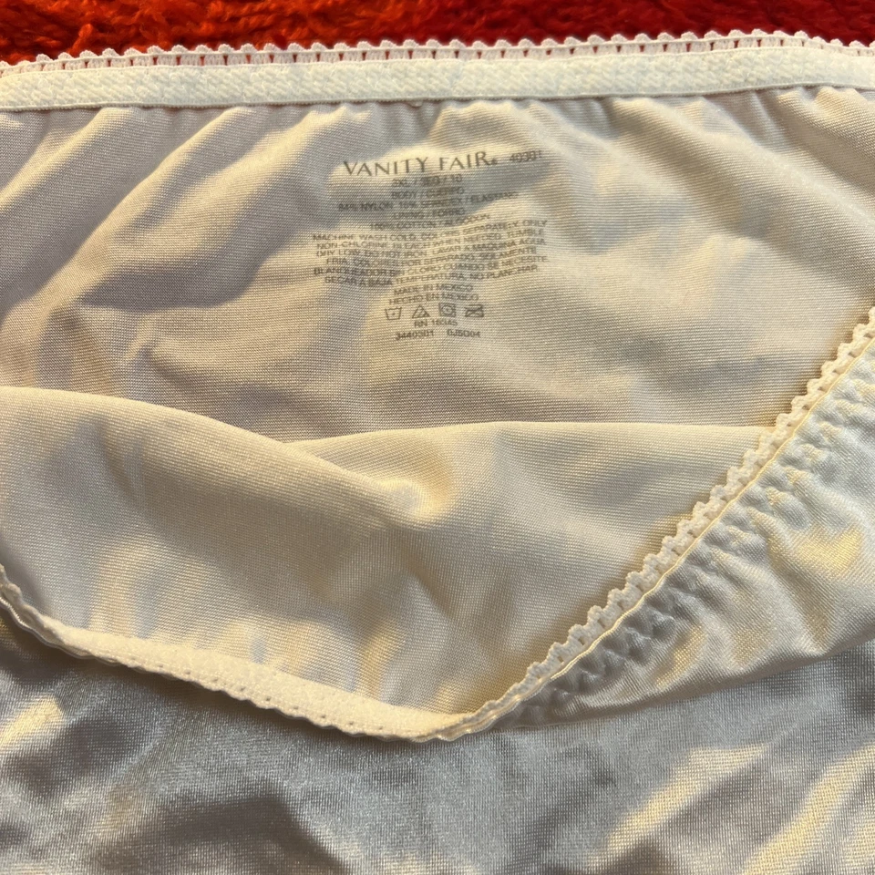 Bragas Vanity Fair de Colección Segunda Piel Brillante Satinado Blanco Talla 10 3XL México Foto 4 de 4