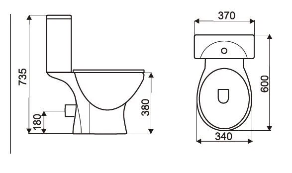 Design Stand Wc Toilette komplett set Spülkasten KERAMIK Inkl. Wc Sitz kombi. - Bild 2 von 2