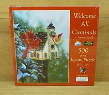 SunsOut Jigsaw Puzzle 500 piece Welcome All Cardinals 13" x 19" Made in the USA
