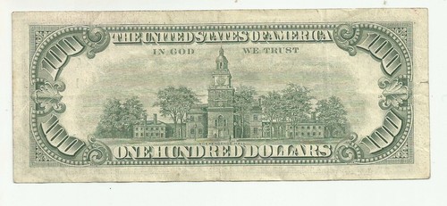 1977 $100 Boston Federal Reserve Note Fr-2168A Morton-Blumenthal LOT 48 - Picture 2 of 2
