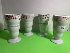 Toscany Collection Japan Ice Cream Sundae Glass Cup Parfait Set of 4 6.5"