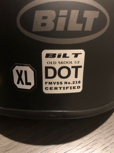 Custom Bilt Motorcycle Scooter Helmet Old Skool 1/2 Women XL X-Large Matte Black - Picture 6 of 11