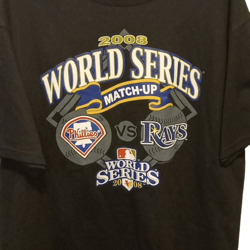 Vintage 2008 MLB World Series Championship T Shirt Men's Size L Black - Picture 3 of 4