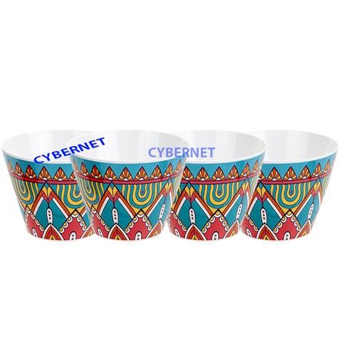 Melamine Dinner Set Plastic Beakers Camping Picnic Plates Bowls Napkins MORROCAN - Picture 13 of 13