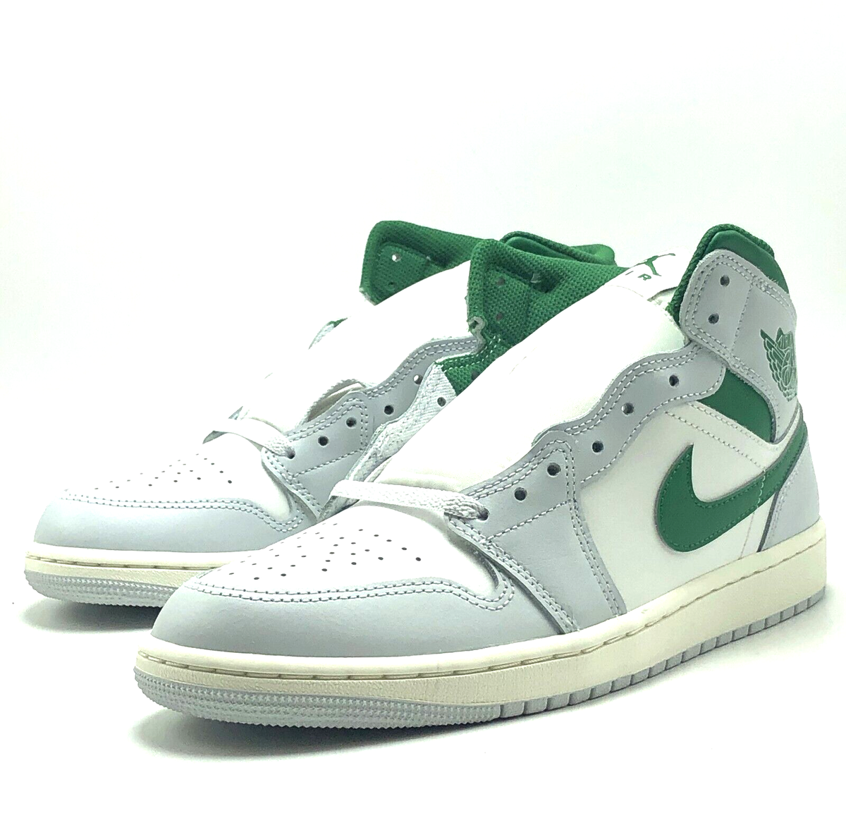 NEW* Men NIKE Air Jordan 1 Mid Summit White/Pine Green (DQ8426 142