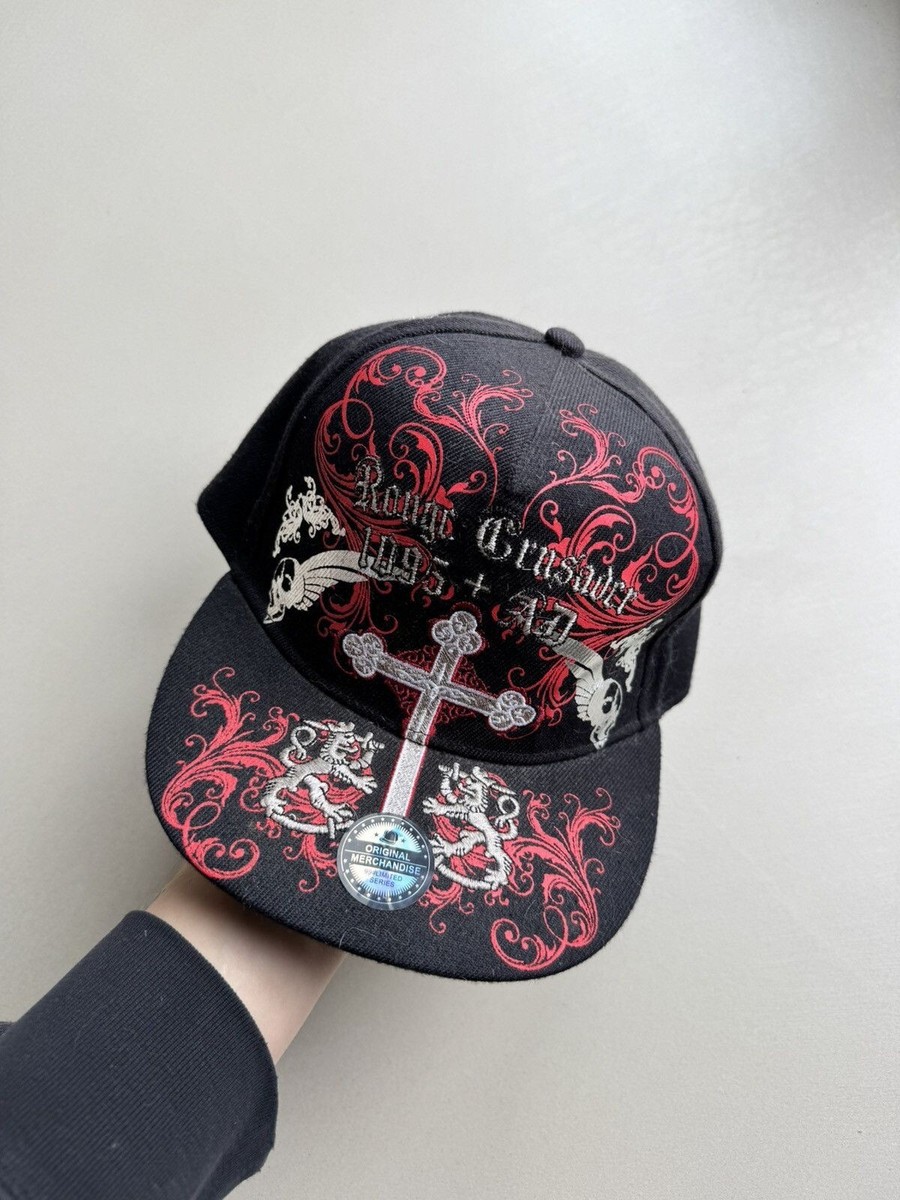 Affliction Black and Silver Rhinestone Embroidered Cross Hat Affliction Cauterized Stone Trucker Hat | Zumiez main image 4