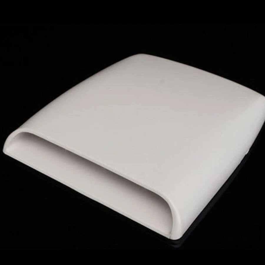 Accesorio de cubierta de capó de ventilación de flujo de aire de carreras de plástico ABS blanco Foto 3 de 4