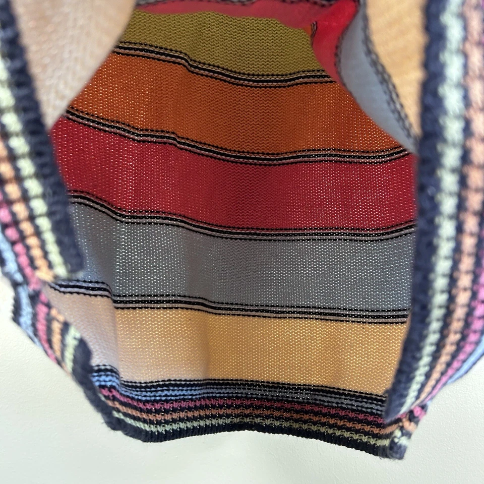 Jeanne Pierre свитер жилет женщин средний винтажный Rainbow в полоску легкий - Изображение 4 из 4