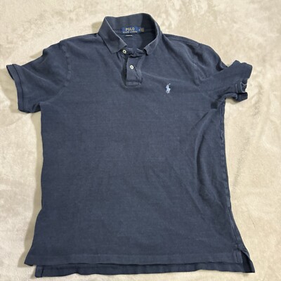 Polo by Ralph Lauren ネイビー ラガーシャツ 　Mサイズ Ralph Lauren Polo Shirt Short Sleeve Custom Fit Mens Size M Navy