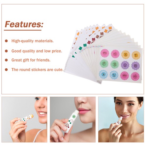 Abnehmbare Label Lip Gloss Decals Diy Lip Gloss Backen Aufkleber Seife Flasche - Afbeelding 11 van 12