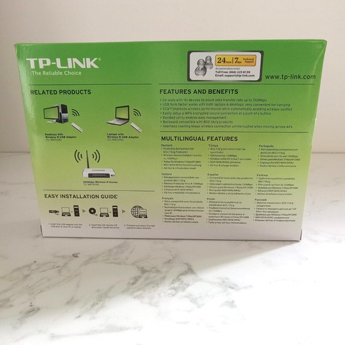 TP-LINK TL-WN721N 150MBPS HIGH GAIN WIRELESS N USB 2.0 ADAPTER New Unsealed - Picture 3 of 8