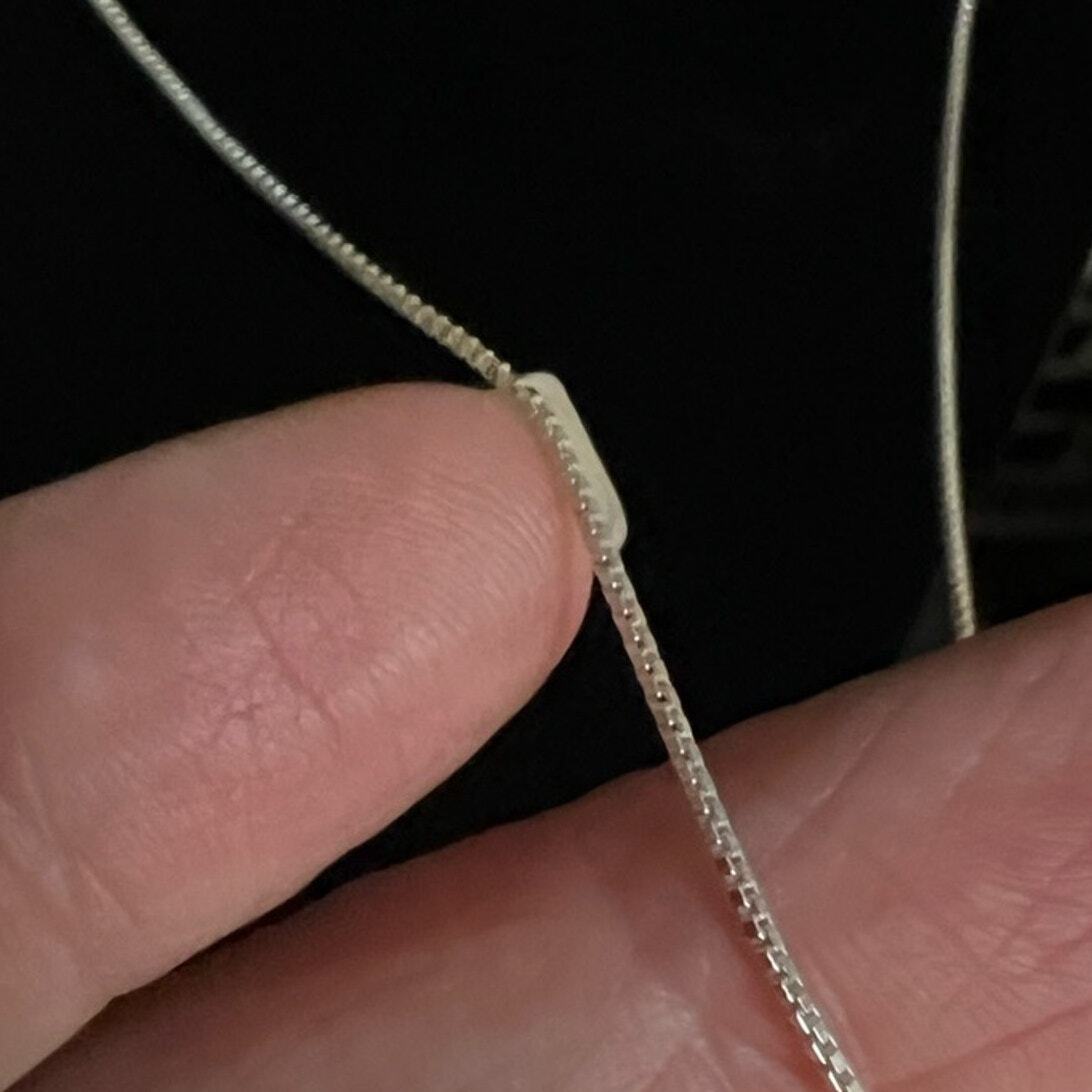 18 inch solid Sterling 925 box chain Excellent Us… - image 3