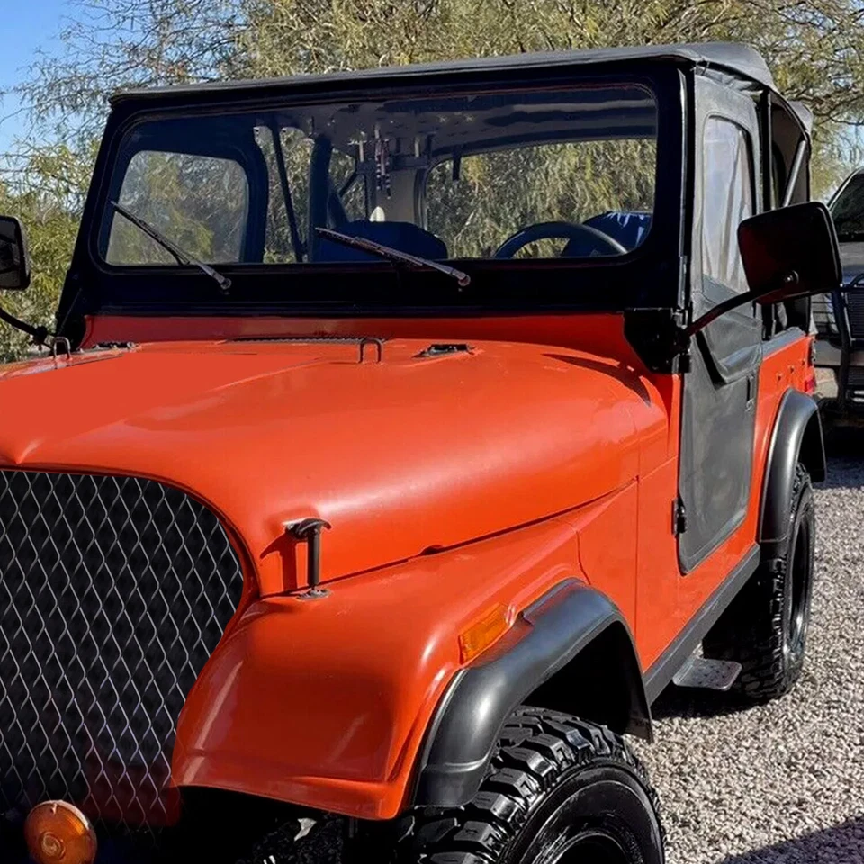 4 Front & Rear Black Fender Flares Replacement For 1955-1986 CJ5 / CJ7 11601.01 Foto 3 de 4