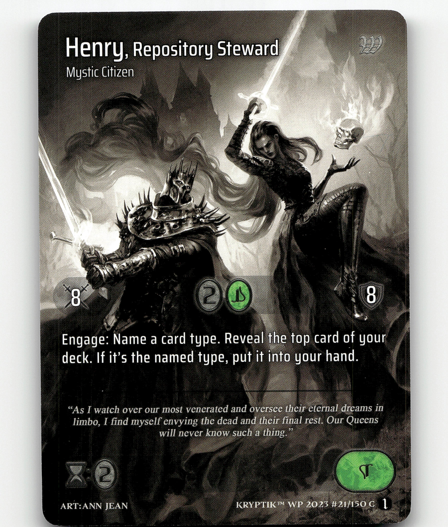 Kryptik TCG Henry, Repository Steward Wicked Prophecy Wave 1 eBay Gen