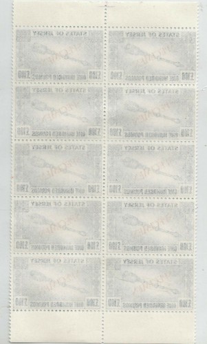 Jersey 1979 £100 Royal Court Revenue specimen superb unmounted mint BLOCK OF 10 - Picture 2 of 2