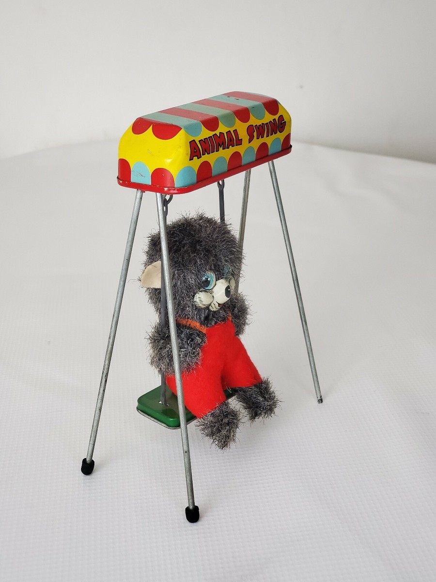 VINTAGE Tin Toy ANIMAL SWING TOY MADE IN JAPAN Circa 1960 VINTAGE Tin Toy ANIMAL SWING TOY MADE IN JAPAN Circa 1960