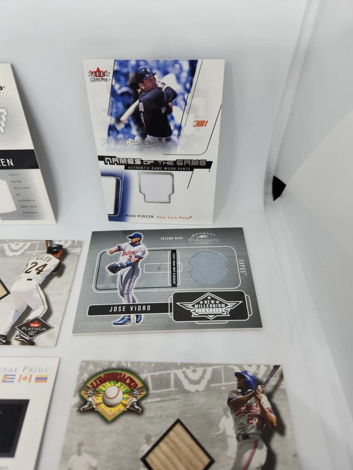 Лот из 7 б/у бейсбольных карточек Upper Deck Fleer Game Memorbilia Piazza Rolen Giles - Изображение 3 из 4