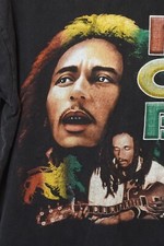 Vintage Bob Marley T Shirt Reggae Hip Hop Dance Double Sided Rap Tee XL