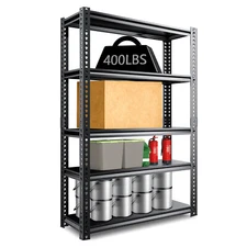 MOPHOTO 5 Tier Garage Shelving Heavy Duty 72" Garage Storage Shelf Hold 2000LBS