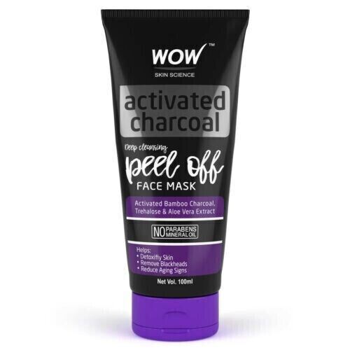 WOW Skin Science Activated Charcoal Peel Off Face Mask (100ml) - Picture 2 of 3