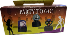 Party to Go Mini Disco Ball Signal Light Mirror Ball 3 Party Pack Visual Effects