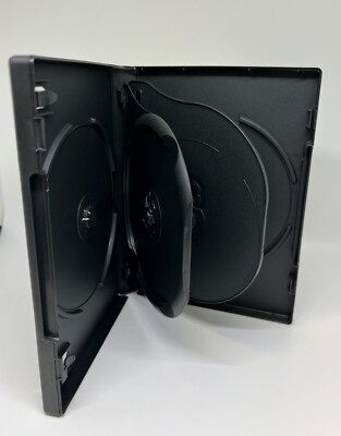 60 Premium 22mm 5-Disc DVD Cases W/Booklet Clips, With