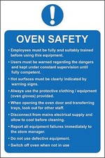 Oven safety kitchen catering Safety sign