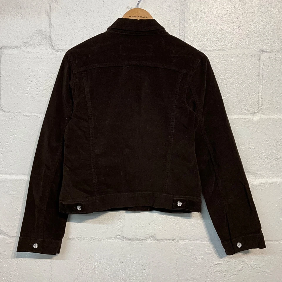 Christopher Blue Jacket - Brown Cotton Button Up - Size Small - Image 2 of 4