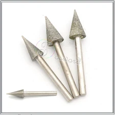 S6 Diamond Grinding Head 6-15 Mounted Bit Burrs For Jade Metal Stone Rotary Tool