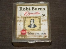 VINTAGE TOBACCO GENERAL CIGAR CO ROBT. BURNS CIGARILLOS PLASTIC CASE BOX *EMPTY*