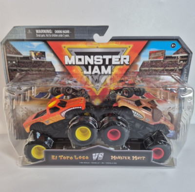 Monster Jam Truck Set El Toro Loco Monster Mutt Series 27 Spin Master 1/64 New