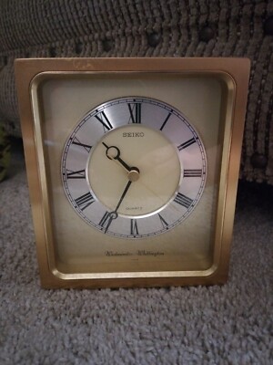 seiko westminster whittington gold clock