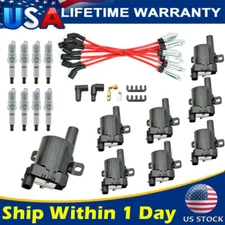 8PCS UF262 Ignition Coil&Spark Plug&Wire Set For Chevy Silverado GMC 4.8 5.3 6.0