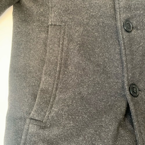 Kenneth Cole Reaction Gray Wool Blend Double-Breasted Pea Coat Size Large - Picture 9 of 21